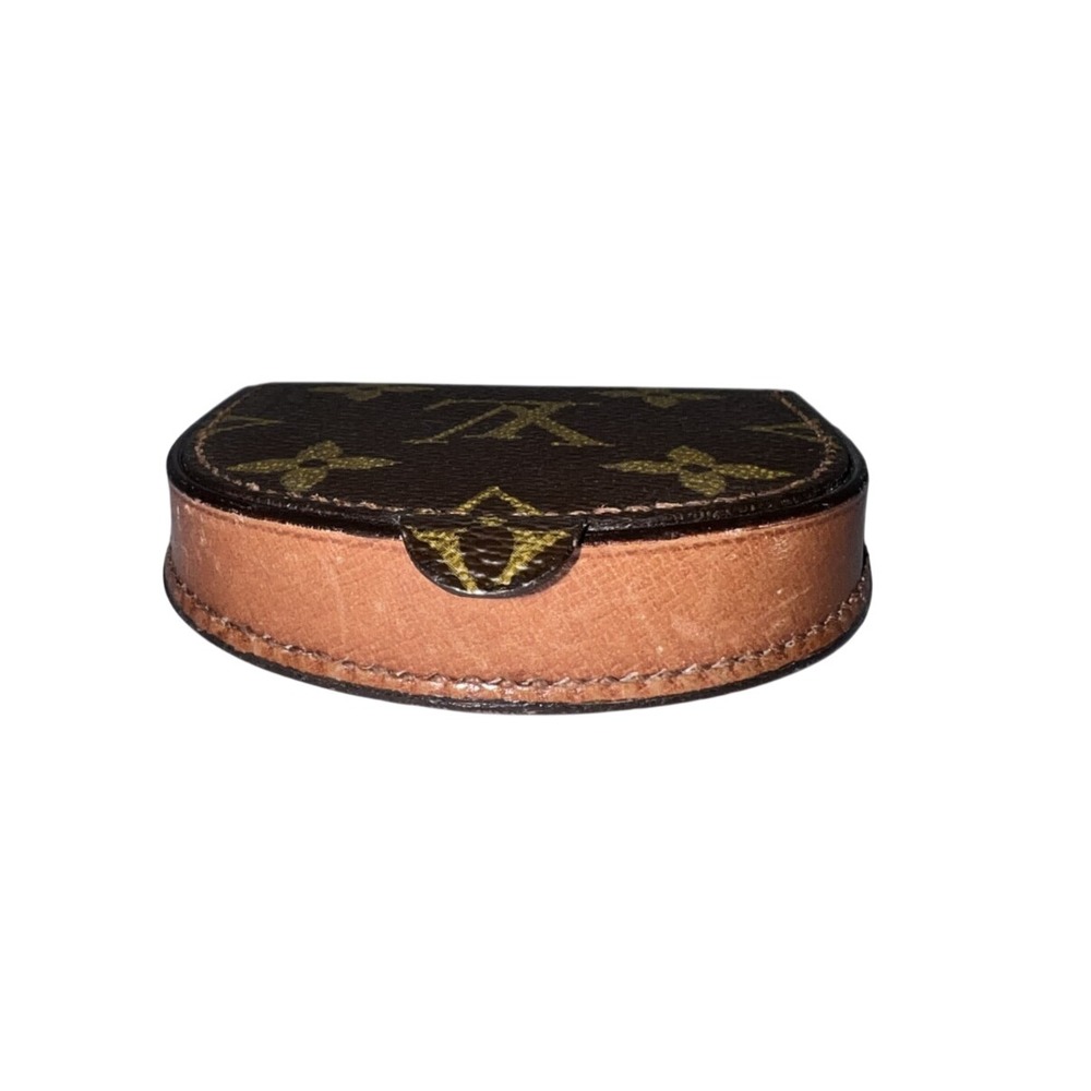 Louis Vuitton Mono Porte Monnaie Cuvette Horseshoe Coin Wallet Purse Case Brown - Picture 2 of 12